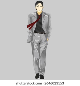 Un hombre en un traje fresco
