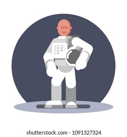 Man cosmonaut standing