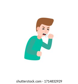 a man cough, sick man