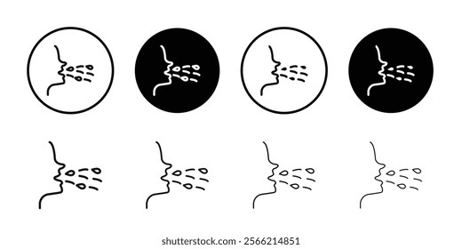 man coughs icon Symbol mark in filled style