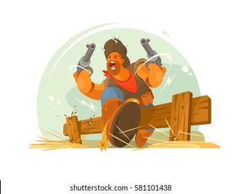 Man cowboy in hat