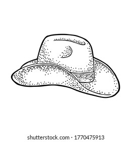 Man Cowboy Hat Ribbon Stetson Vector Stock Vector (Royalty Free ...