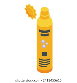 Man cream sunscreen icon isometric vector. Face care. Mask foam problem