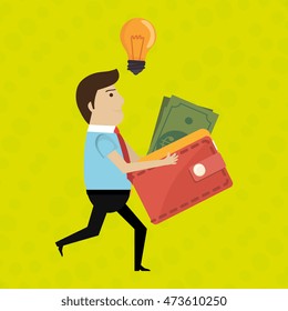 man credit card idea vector illustration eps 10