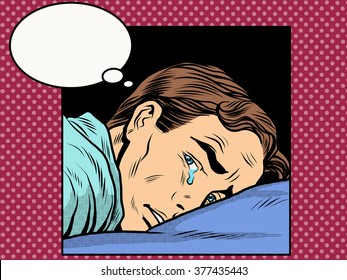 Man cries tears