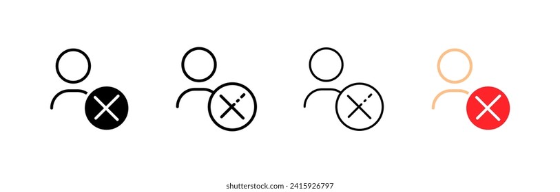 Man and cross icons. Different styles, human silhouette and cross. Vector icons