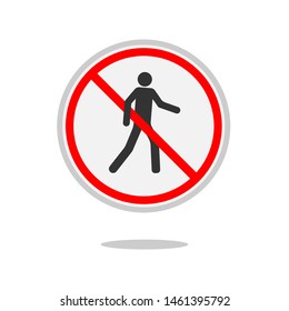 Man Cross Walk Icon. Trespassing People Illustration As A Simple Vector Sign.  Trendy Symbol for Design and Websites, Presentation or Apps Elements.
