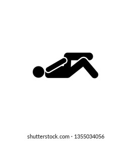 Man, crossed, leg, lying icon. Element of man squatting icon. Premium quality graphic design icon. Signs and symbols collection icon for websites, web design, mobile app