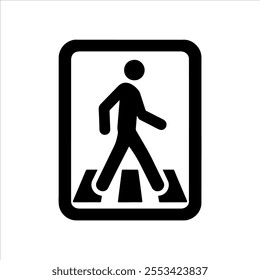 Man crosswalk sign icon vector illustration design on white background.