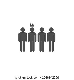 man with crown icon. Element of leader elements illustration. Premium quality graphic design icon. Signs and symbols collection icon for websites, web design, mobile app on white background