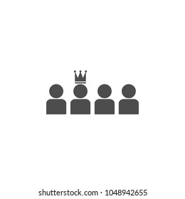 man with crown icon. Element of leader elements illustration. Premium quality graphic design icon. Signs and symbols collection icon for websites, web design, mobile app on white background