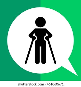 Man with crutches