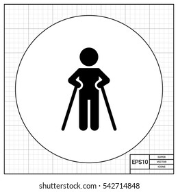 Man With Crutches