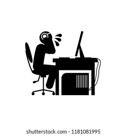 man crying icon. Element of gamer icon for mobile concept and web apps. Glyph man crying icon can be used for web and mobile on white bakgorund