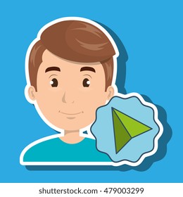 man cursor pointer arrow