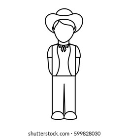 man with custome typical switzerland vector illustration design