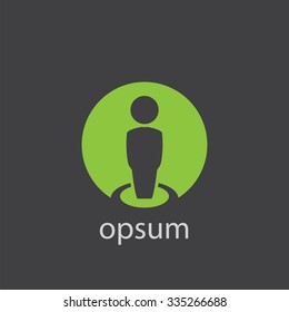 man cut identity template icon design element