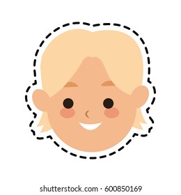 man cute cartoon icon image 