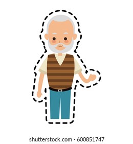 man cute cartoon icon image 