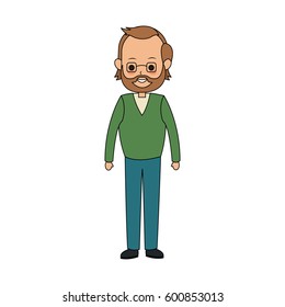 man cute cartoon icon image 