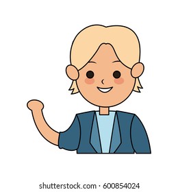 man cute cartoon icon image 