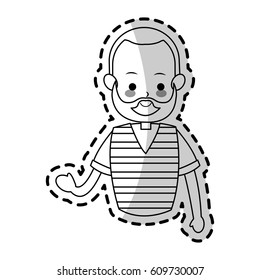 man cute cartoon icon image 