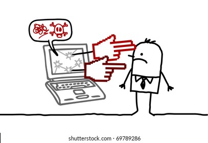 man & cyberbullying