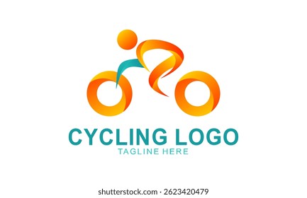 man cycling logo image vector