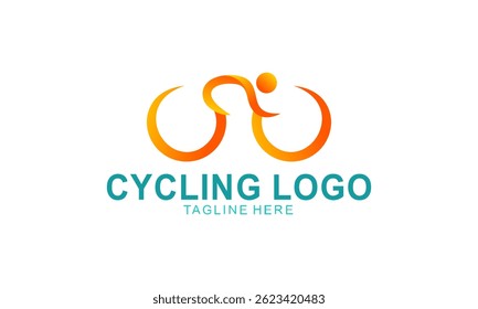 vetor de imagem de logotipo de ciclismo man