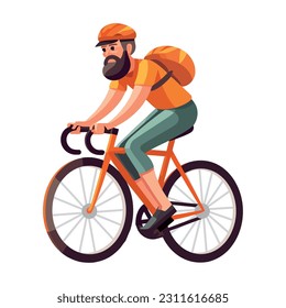 ciclismo de hombre con velocidad, icono de diseño de ilustración vectorial aislado