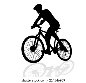 man cycling vector