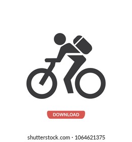 Man cycling vector icon 