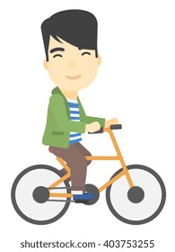 Man cycling to work.