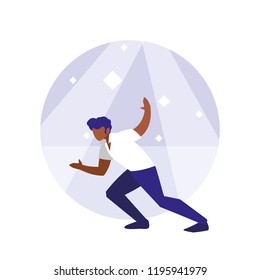 man dancer of disco avatar character