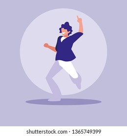 man dancing avatar character