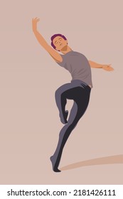 A man dancing beautiful ballet