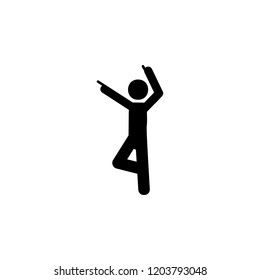 man dancing, finger icon. Element of man pointing icon for mobile concept and web apps. Detailed man dancing, finger icon can be used for web and mobile