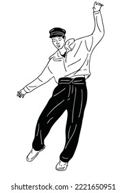 man dancing happy
hand drawn art illustration people lifestyle