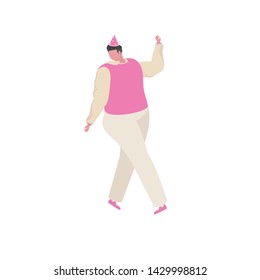 Man dancing and having fun at a birthday party