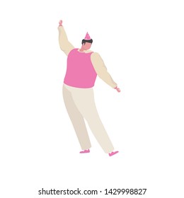 Man dancing and having fun at a birthday party