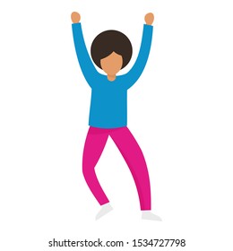 Man dancing icon. Flat illustration of man dancing vector icon for web design
