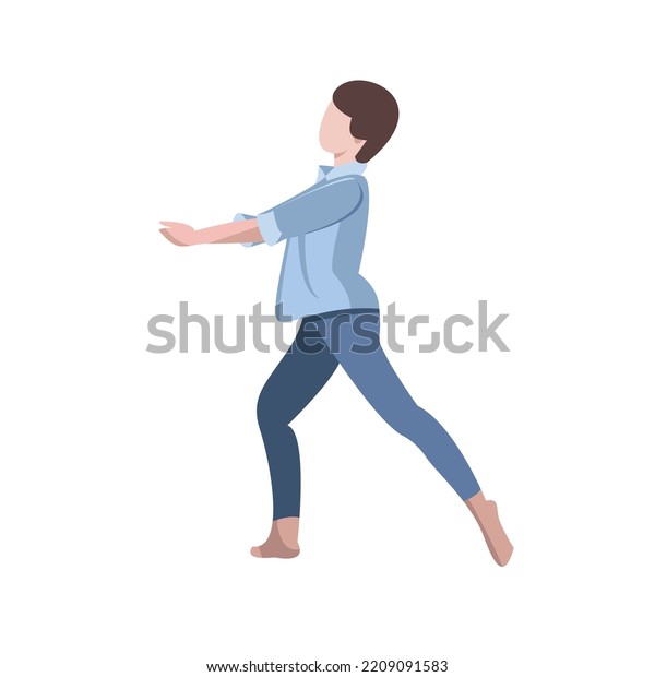 Man Dancing Modern Dance Vector Drawing Stock Vector (Royalty Free ...