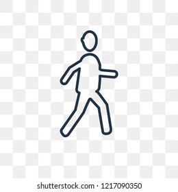 Man Dancing vector outline icon isolated on transparent background, high quality linear Man Dancing transparency concept can be used web and mobile