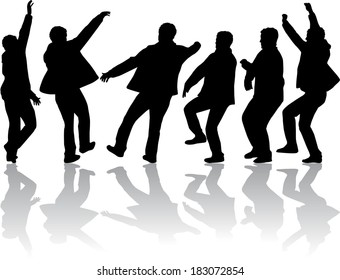 man dancing vector silhouette 