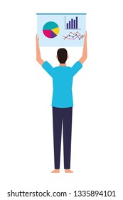 man with datachart
