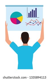 man with datachart