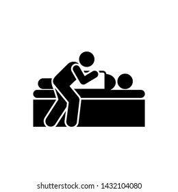 Man Dead Bed Sorrow Icon. Element Of Pictogram Death Illustration