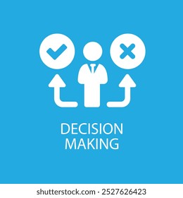 Imagem de vetor de ícone de tomada de decisão do man