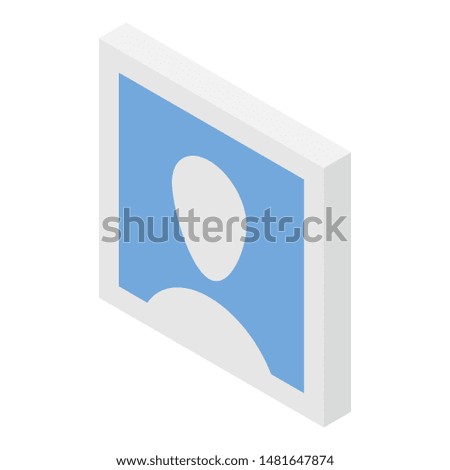 Man default avatar icon. Isometric of man default avatar vector icon for web design isolated on white background