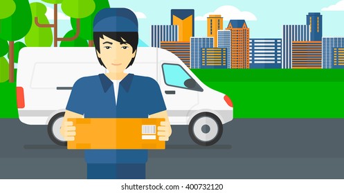 Man delivering box.